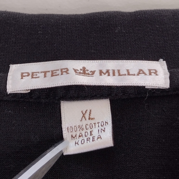 Peter Millar Men's Black Pullover Short Sleeve Active Athletic Polo Shirt - Picture 11 of 13